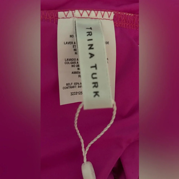 NWT Trina Turk Orchard Bikini Top Medallion Removable Pads Tie Back Size 6 - Picture 7 of 8